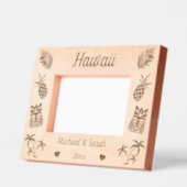 ハワイアンをテーマにしたカップルズハワイの夏休み レーザー彫刻フレーム (左)