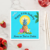 ハワイアンをテーマにしたパーティーアイディアパーソナライズされた、ナプキンス スタンダードランチョンナプキン (インサイチュ)