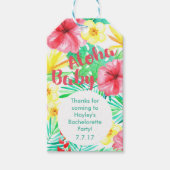 ハワイアンをテーマにした好意または贈り物ラベル ギフトタグ (正面)