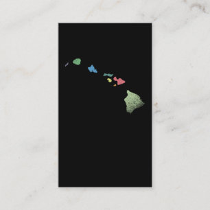 ハワイアンアイランカラフルズマップハワイマウイアイランド 名刺