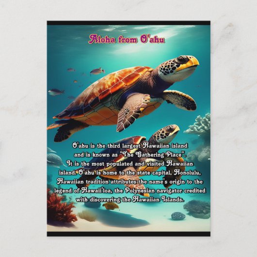 ハワイアンアイランズオアフアロハ ポストカード (正面)