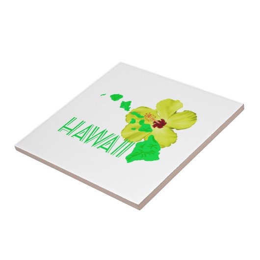 ハワイアンアイランドイエローハイビスカスフラワー タイル (側面)