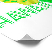 ハワイアンアイランドイエローハイビスカスフラワー ポスター (角)