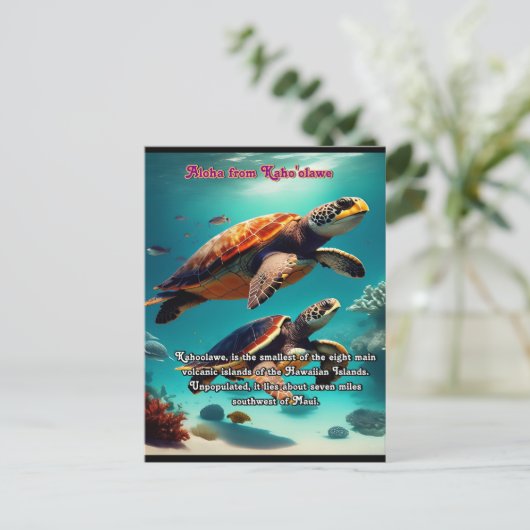 ハワイアンアイランドカオラウエアロハ ポストカード (スタンド正面)
