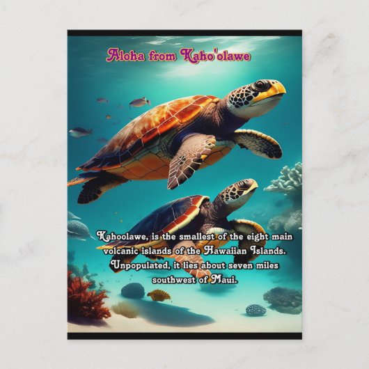 ハワイアンアイランドカオラウエアロハ ポストカード (正面)