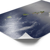 ハワイアンアイランドサテライトビュー フォトプリント            (角)