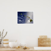 ハワイアンアイランドサテライトビュー ポスター (キッチン)