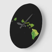 ハワイアンアイランドチェーン抽象芸術時計 ラージ壁時計 (傾斜)