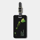 ハワイアンアイランドチェーン(抽象芸術アートラゲッジタグ) ラゲッジタグ (正面縦)