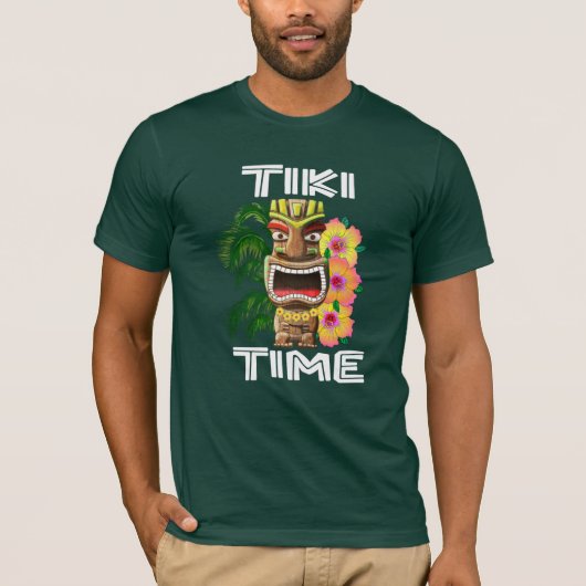 ハワイアンアイランドティキ像 Tシャツ (正面)