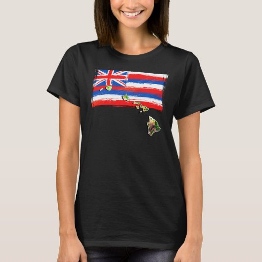 ハワイアンアイランドハワイ国旗 Tシャツ (正面)