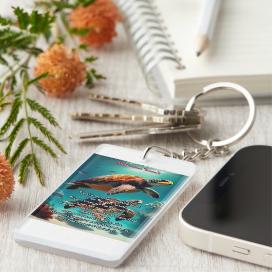 ハワイアンアイランドラナイアロハ キーホルダー (正面右)