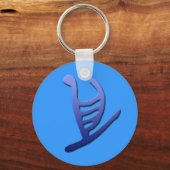 ハワイアンアウトリガペトログリフキーチェーン キーホルダー (正面)