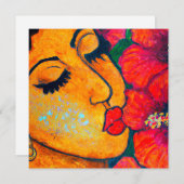 ハワイアンアロハアートカードバ空白のック (正面/裏面)