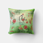 ハワイアンアロハウェルカムトゥパラダイスアウトドアピロー クッション (正面)