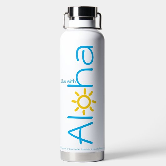 ハワイアンアロハカヌー水筒 ウォーターボトル (背面)