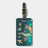 ハワイアンアロハグリーティングラゲッジ。タグ ラゲッジタグ (正面縦)