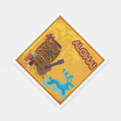 ハワイアンアロハティキバーレトロルアウ(ハワイ式宴会)パーティー スタンダードランチョンナプキン (角)