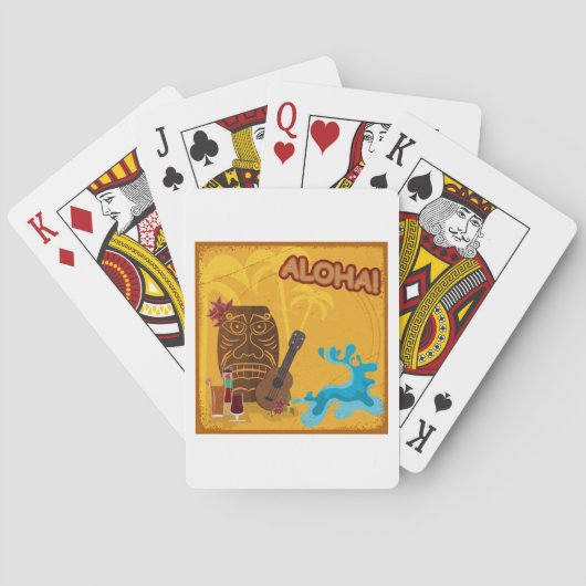 ハワイアンアロハティキバーレトロルアウ(ハワイ式宴会)パーティー トランプ (裏面)