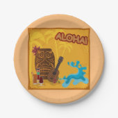 ハワイアンアロハティキバーレトロルアウ(ハワイ式宴会)パーティー ペーパープレート (正面)
