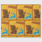 ハワイアンアロハティキバーレトロルアウ(ハワイ式宴会)パーティー ラッピングペーパー (フラット)