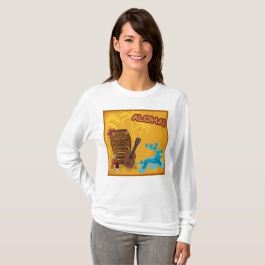 ハワイアンアロハティキバーレトロルアウ（ハワイ式宴会）パーティー Tシャツ (正面フル)