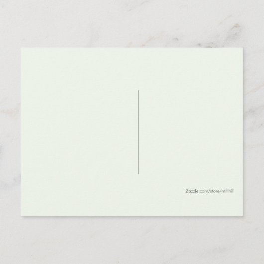 ハワイアンアロハフラワーパイナップルと山 ポストカード (裏面)