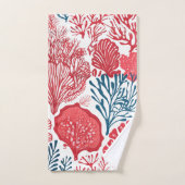 ハワイアンアロハプリントトロピカルパターン バスタオルセット (ハンドタオル)