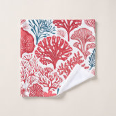 ハワイアンアロハプリントトロピカルパターン バスタオルセット (ウォッシュタオル)