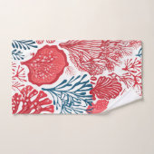 ハワイアンアロハプリントトロピカルパターン バスタオルセット (ハンドタオル)