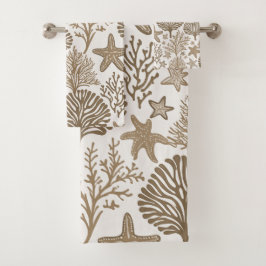 ハワイアンアロハプリントトロピカルパターン バスタオルセット