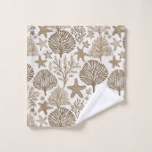 ハワイアンアロハプリントトロピカルパターン バスタオルセット (ウォッシュタオル)