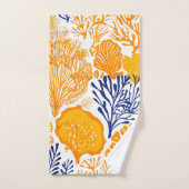 ハワイアンアロハプリントトロピカルパターン バスタオルセット (ハンドタオル)