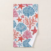 ハワイアンアロハプリントトロピカルパターン バスタオルセット (ハンドタオル)