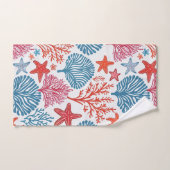 ハワイアンアロハプリントトロピカルパターン バスタオルセット (ハンドタオル)