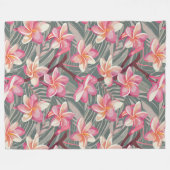 ハワイアンアロハプリント フリースブランケット (正面(横))