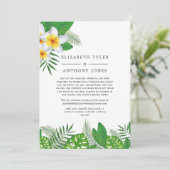 ハワイアンアロハルアウウェディング　ゲストリスト縮小 案内状 (スタンド正面)