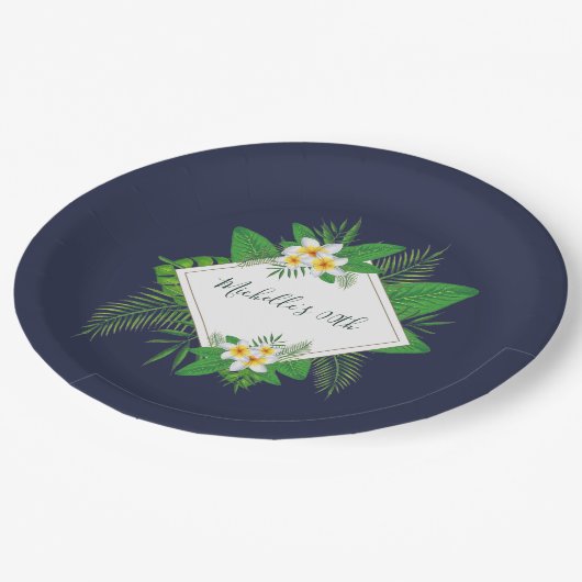 ハワイアンアロハルアウ（ハワイ式宴会）バースデーパーティー ペーパープレート (アングル)