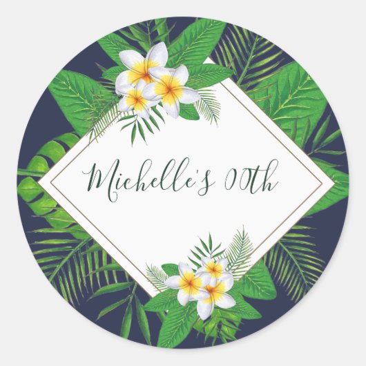 ハワイアンアロハルアウ(ハワイ式宴会)バースデーパーティー ラウンドシール (正面)