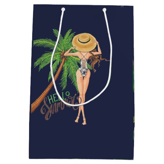 ハワイアンアロハルアウ（ハワイ式宴会）パーティーゲストハウス ミディアムペーパーバッグ (裏面)