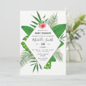 ハワイアンアロハルアウ(ハワイ式宴会)ベビーシャワー招待状 招待状 (スタンド正面)