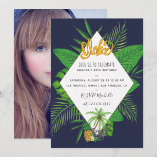 ハワイアンアロハルアウ（ハワイ式宴会）誕生日パーティー追加の写真 招待状