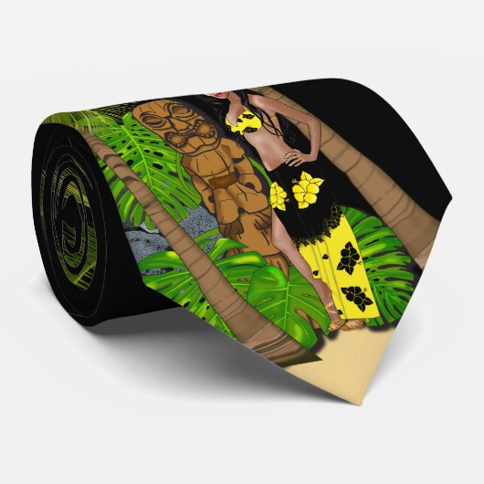 ハワイアンアロハ夜タイ ネクタイ (ロール)