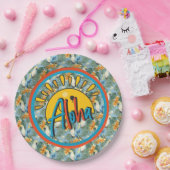 ハワイアンアロハ ペーパープレート (パーティー)