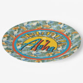 ハワイアンアロハ ペーパープレート (アングル)