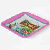 ハワイアンアロハ ペーパープレート (傾斜あり)