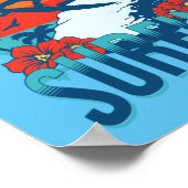 ハワイアンアートビッグアイランドヴィンテージスタイルサーフィン ポスター (角)