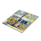 ハワイアンイエロー&ブループランテーションコテージ タイル (側面)