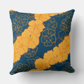 ハワイアンイリマ花プリント装飾用クッション クッション (裏面)