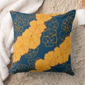 ハワイアンイリマ花プリント装飾用クッション クッション (ブランケット)